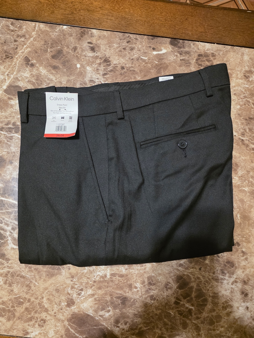Calvin Klein Men's Black Dress Pants - Slim Fit